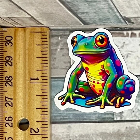 🌀10/$10🌀 Psychedelic Frog Waterproof Sticker Decal - Picture 1 of 1